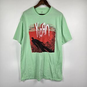 Korn Men's Size XL Green Red Short Sleeve T Shirt